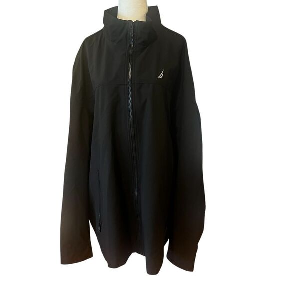 NWOT Nautica men's 3x Microfiber Light Weight Zip Up Pocket Casual jacket black - Picture 2 of 11